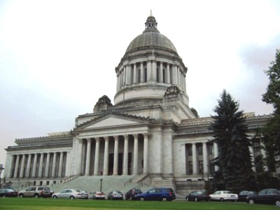 The Washington state legislative building